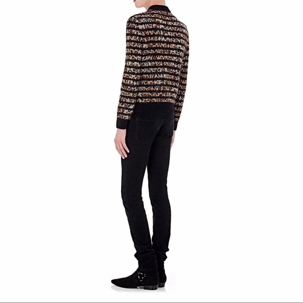 Saint Laurent Wool leopard printed sweatshirt. - Picture 2 of 5